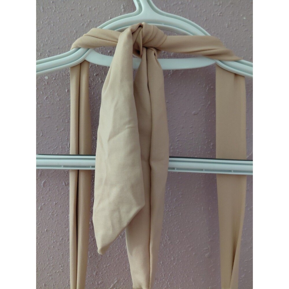 Kenneth Cole Tummy Toner One Piece Nude Swimsuit Sz L New With Tags Halter Top - Picture 7 of 13
